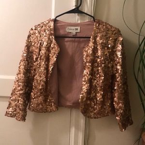 Forever 21 Gold Sequin Jacket